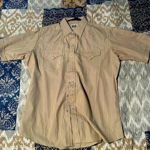 Ely Cattleman Gold Short Sleeve Buttonup Size L